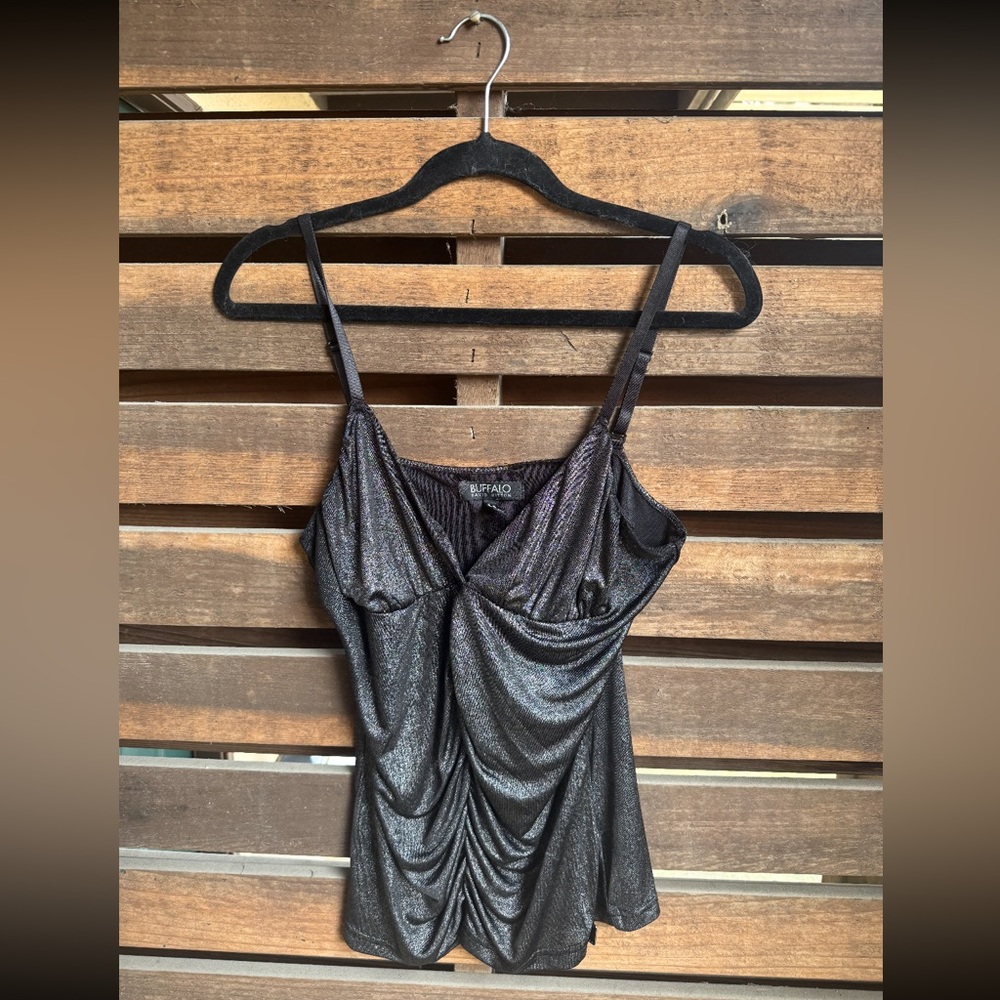 Buffalo David Bitton Shimmering Black Top